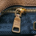 Prada Moon Padded Nappa Leather Brown Shoulder Bag