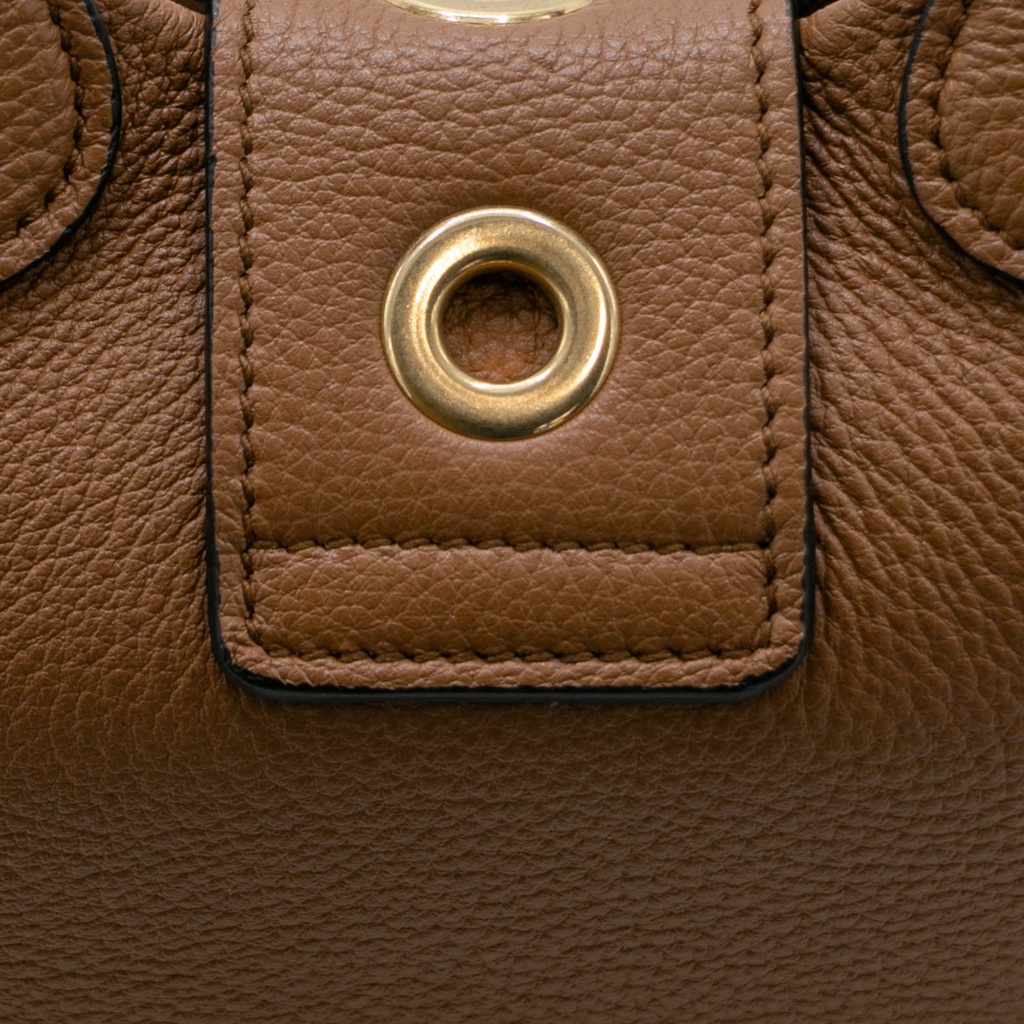 Prada Moon Padded Nappa Leather Brown Shoulder Bag