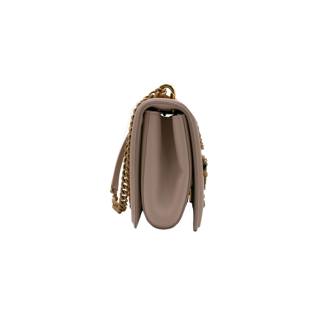 Dolce & Gabbana Faux Pearl Devotion Pink Handbag