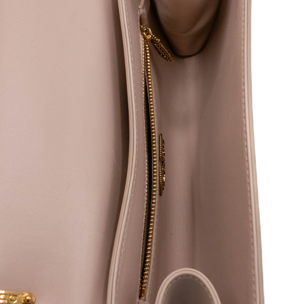 Dolce & Gabbana Faux Pearl Devotion Pink Handbag