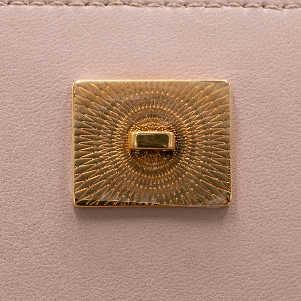 Dolce & Gabbana Faux Pearl Devotion Pink Handbag