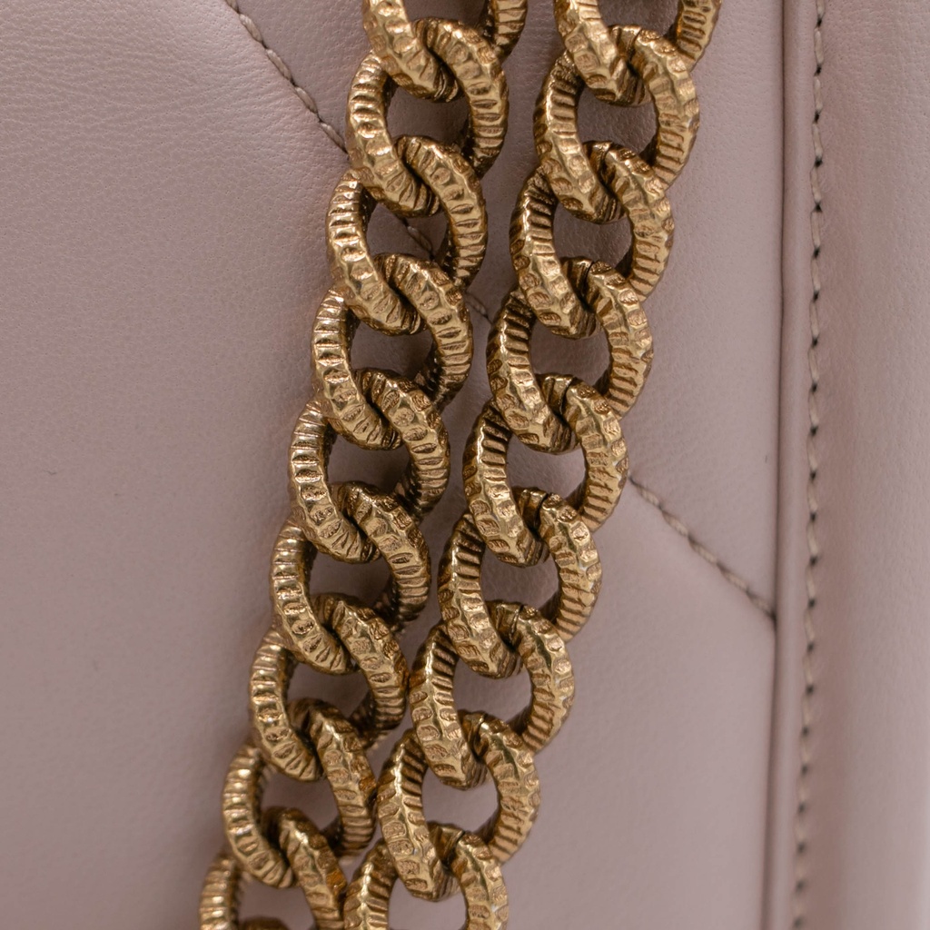 Dolce & Gabbana Faux Pearl Devotion Pink Handbag
