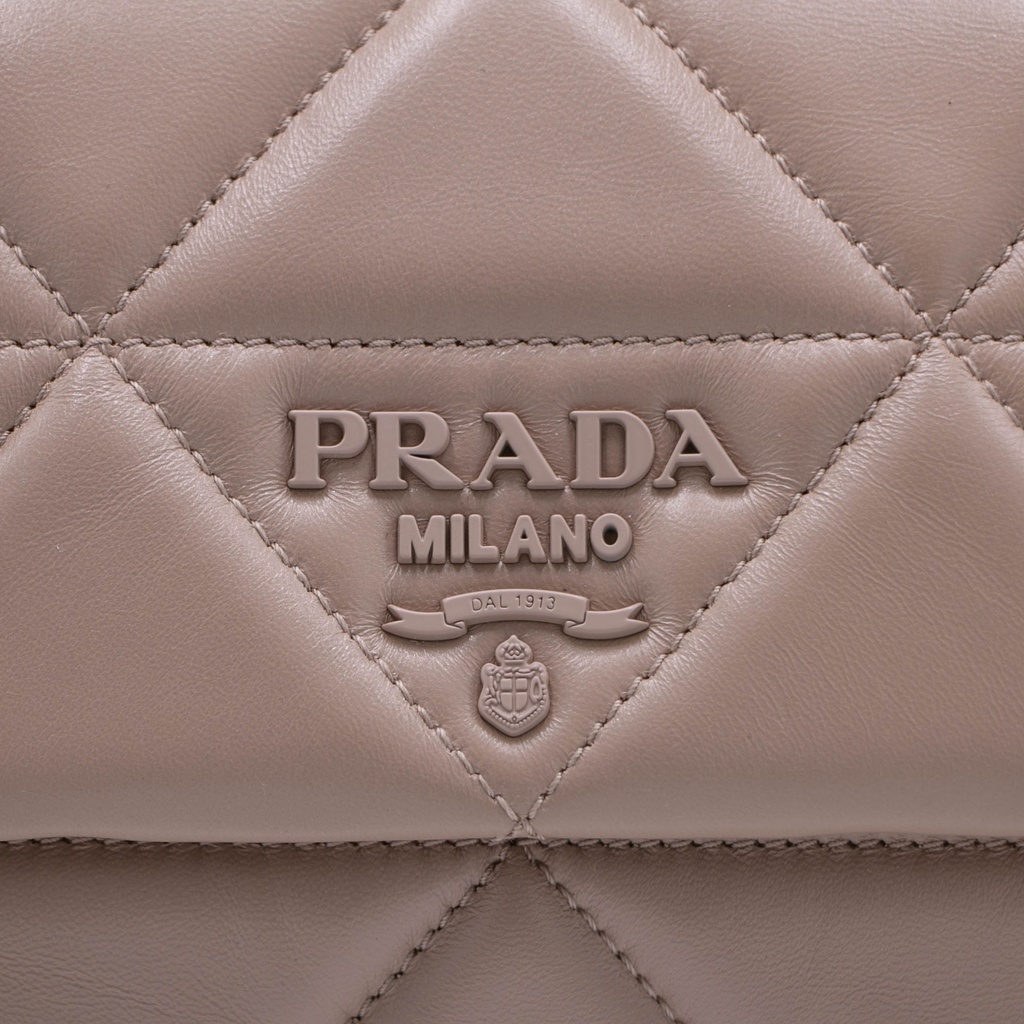 Prada Small Spectrum Nappa Leather Shoulder Bag Beige