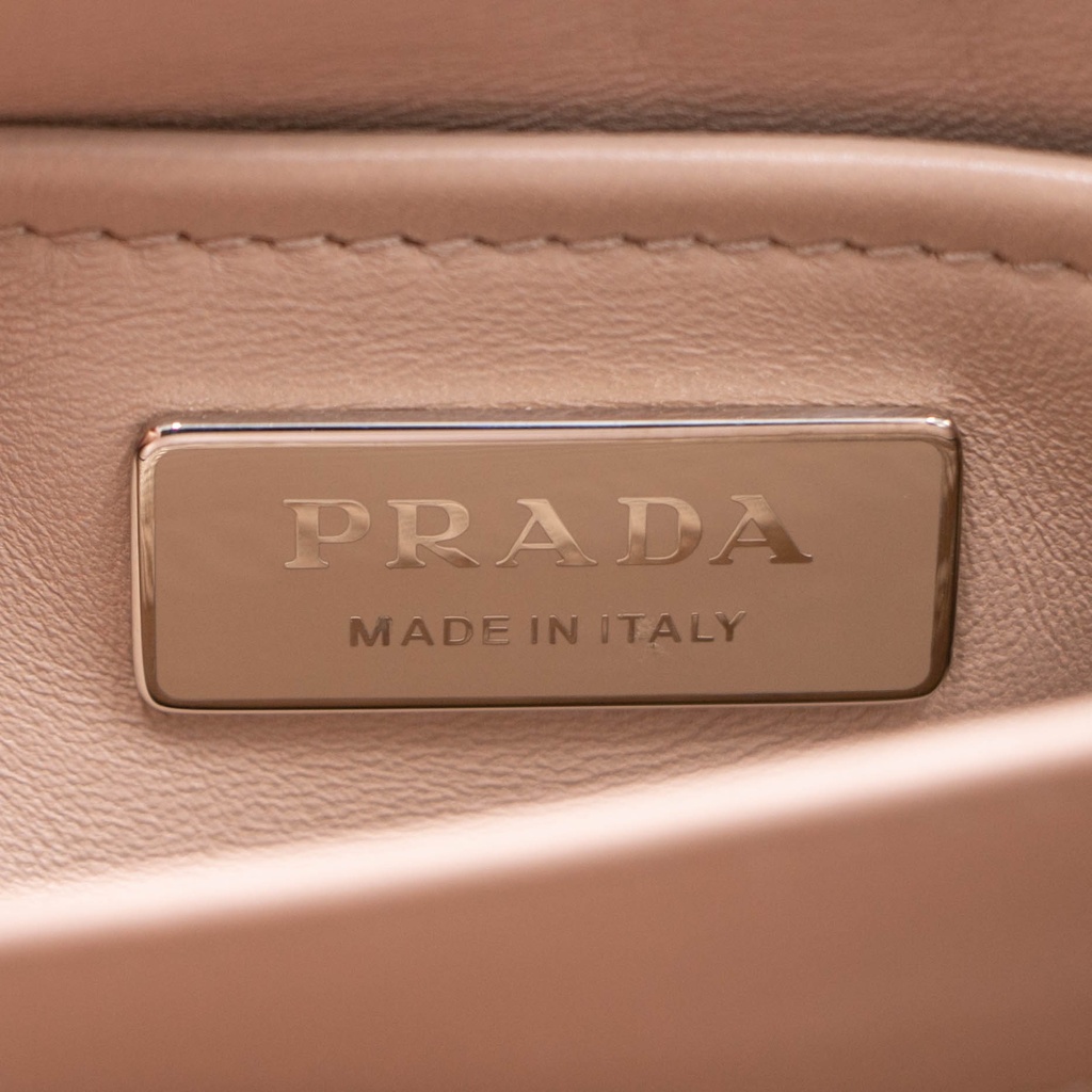 Prada Small Spectrum Nappa Leather Shoulder Bag Beige