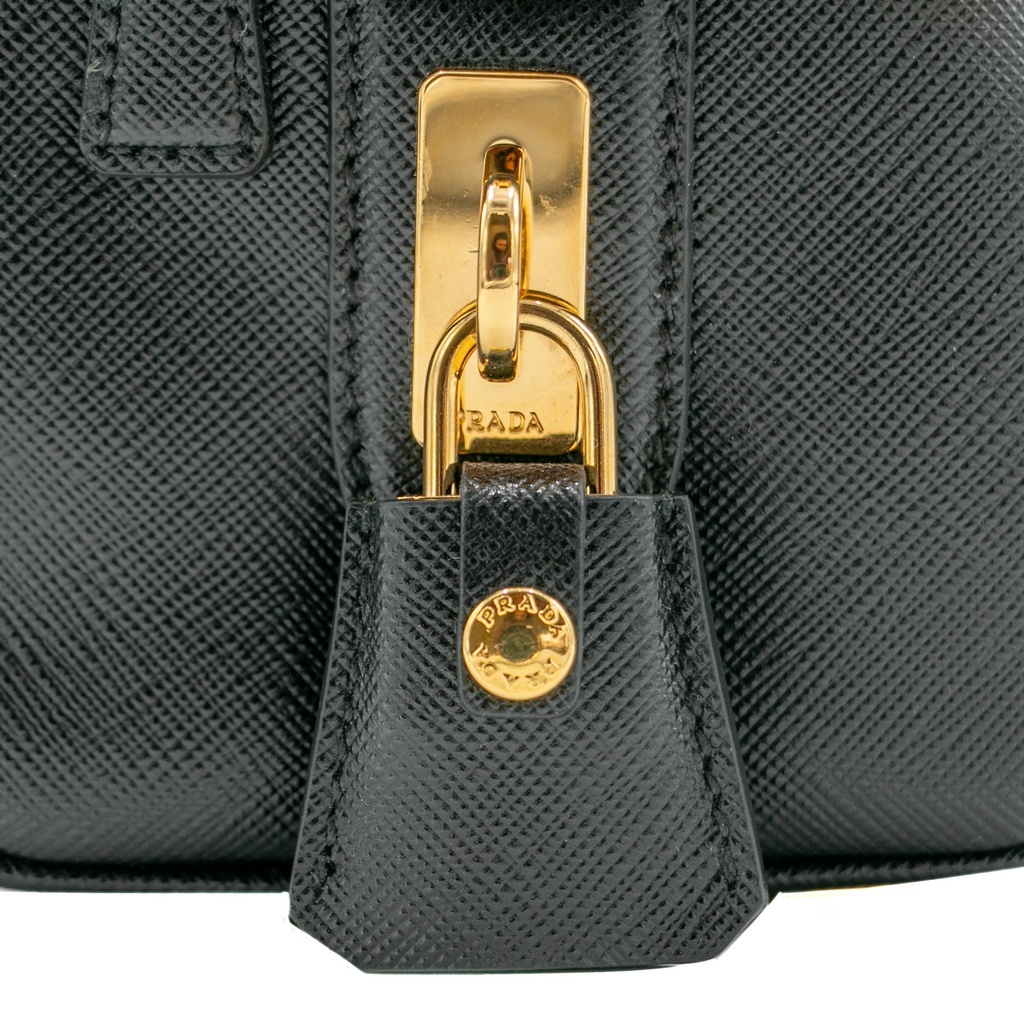 Prada Re-Edition Boston Saffiano Leather Mini Top Handle Bag