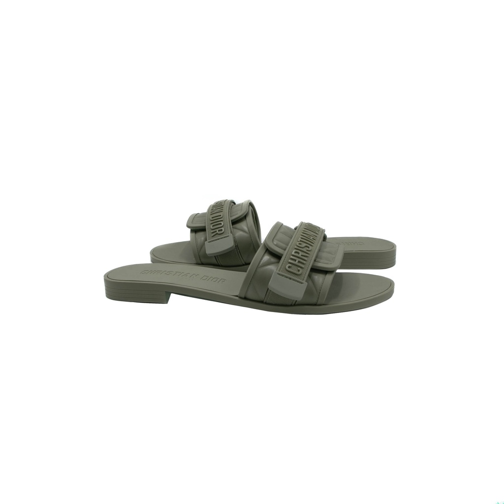 Christian Dior Rubber Macrocannage Dio(r)evolution Slide Sandals Pastel Size 41