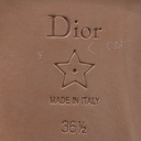 Dway Slide Gray Embroidered Cotton and Toile de Jouy Motif Size 36 1/2