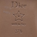 Christian Dior Dway Slide Gray Embroidered Cotton and Toile de Jouy Motif Size 37 1/2