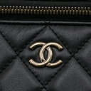 Chanel Lambskin Quilted My Chanel Lady Vanity Case With Chain Black