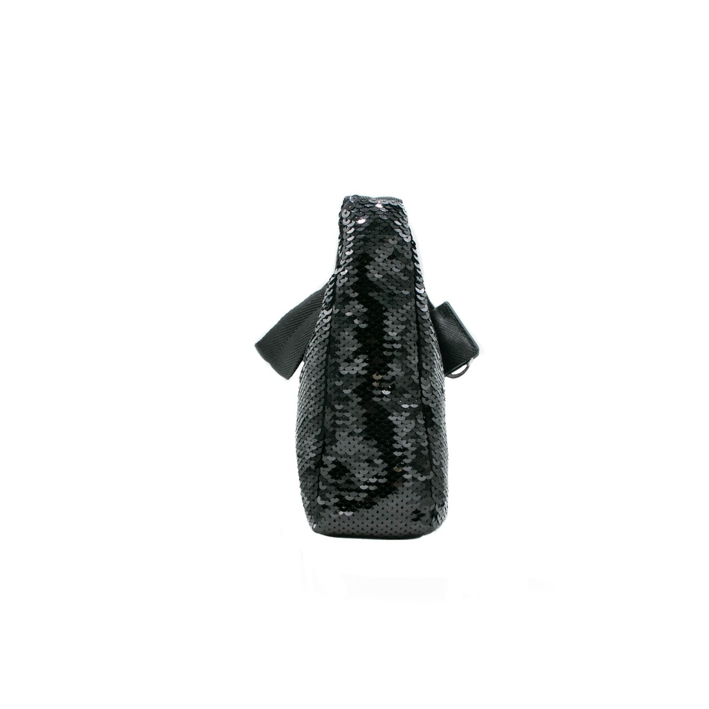 Prada Sequin Mini Re-Edition 2000 Bag Black White