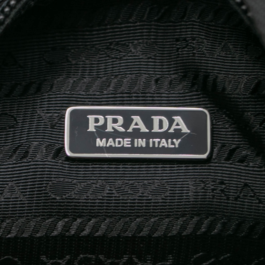 Prada Sequin Mini Re-Edition 2000 Bag Black White