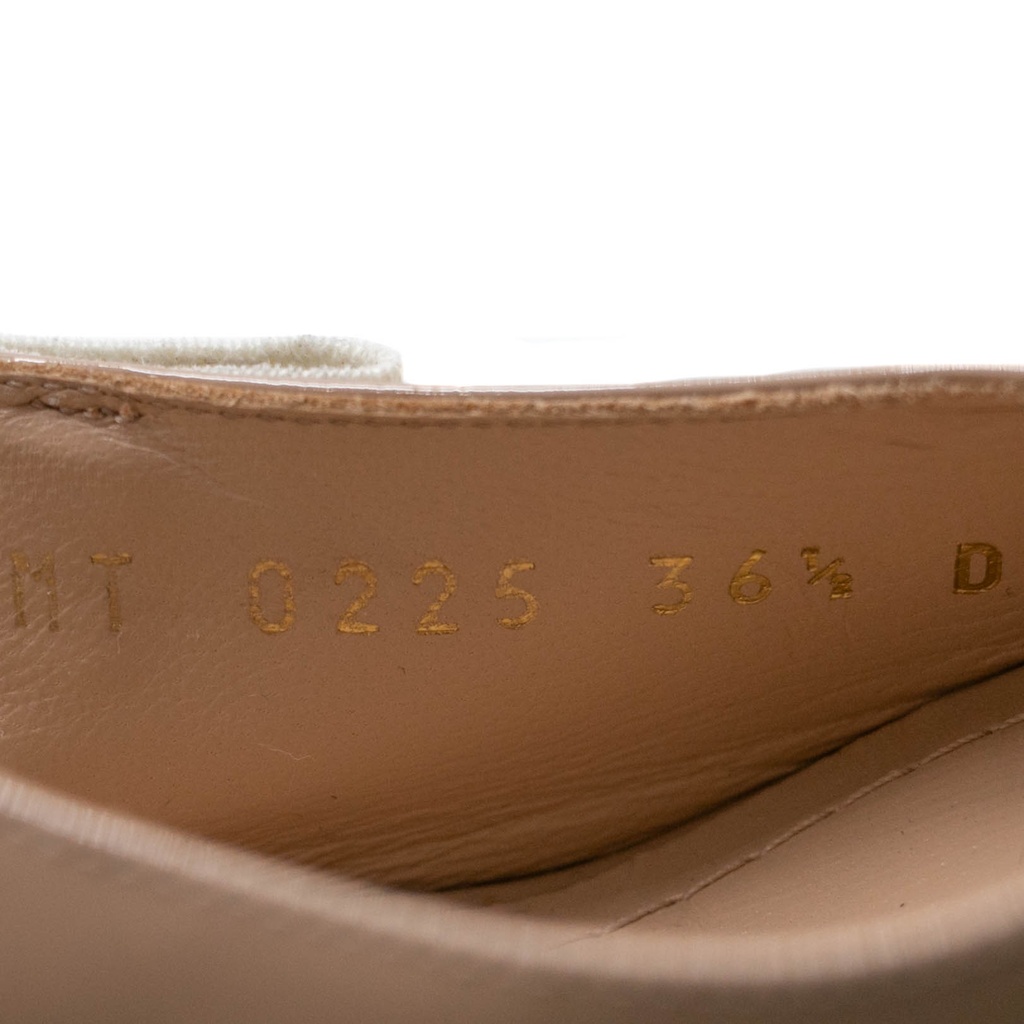 Christian Dior J'Adior Slingback Pump Nude Patent Calfskin In Size 36 1/2