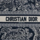 Christian Dior Canvas Embroidered Small Dioriviera Toile De Jouy Book Tote Blue