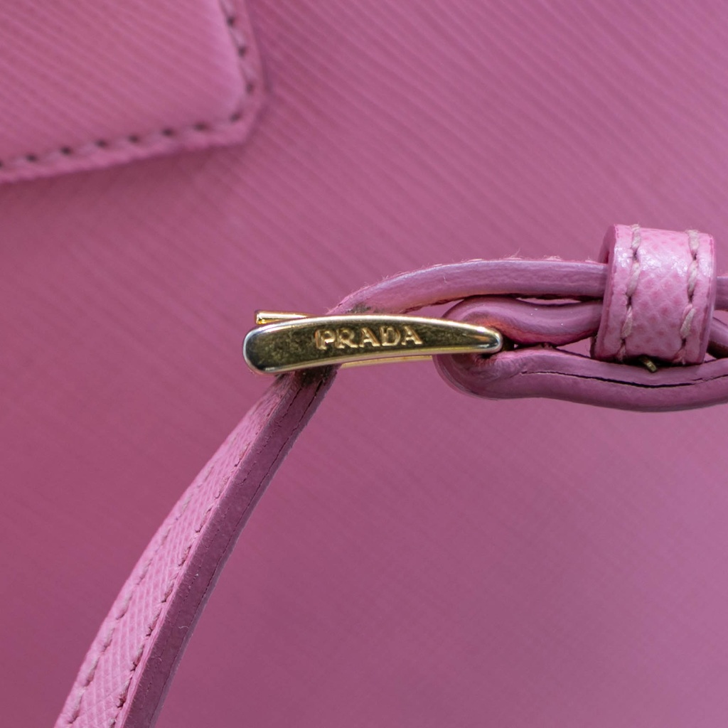 Prada Saffiano Lux Small Promenade Tote Orchidea