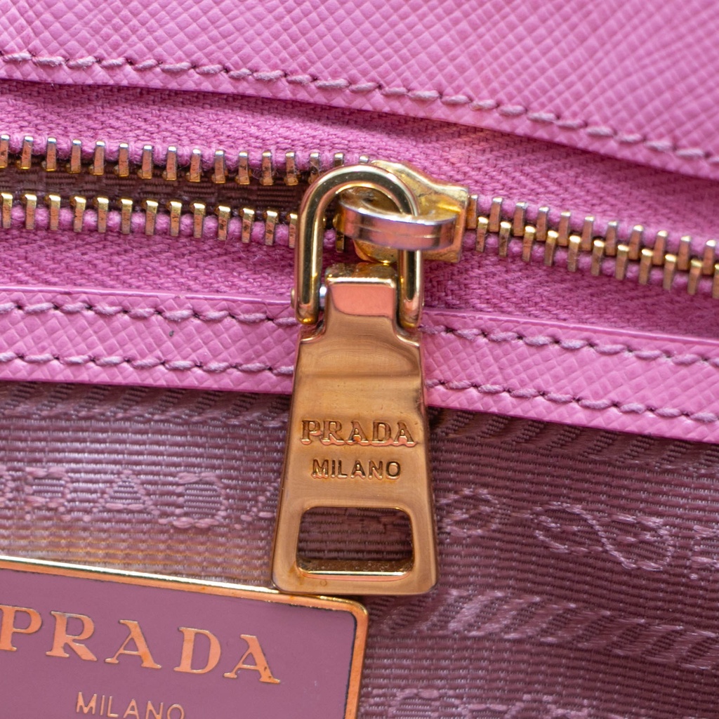 Prada Saffiano Lux Small Promenade Tote Orchidea