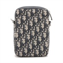 Dior Oblique Canvas & Leather Shoulder bag Navy Blue
