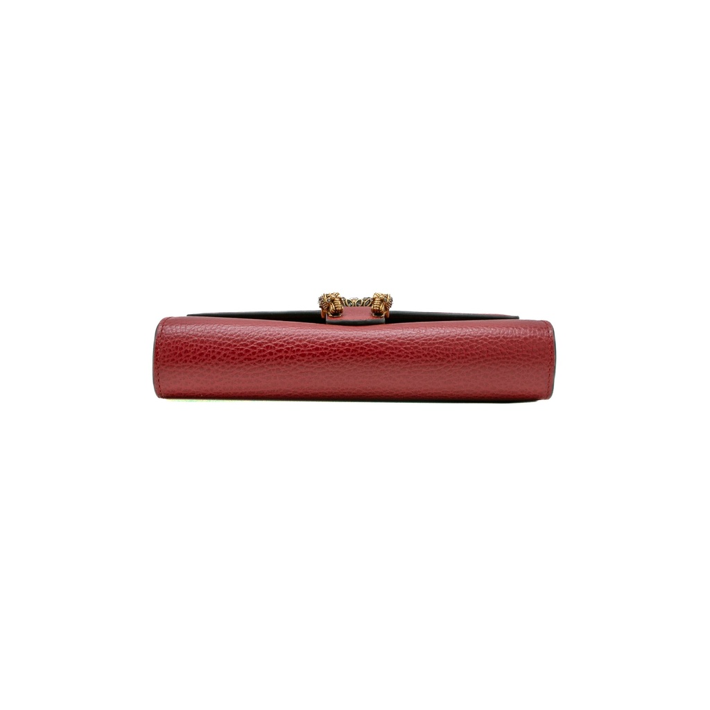 Gucci Mini Leather Dionysus Wallet on Chain Leather Crossbody Bag Red 401231
