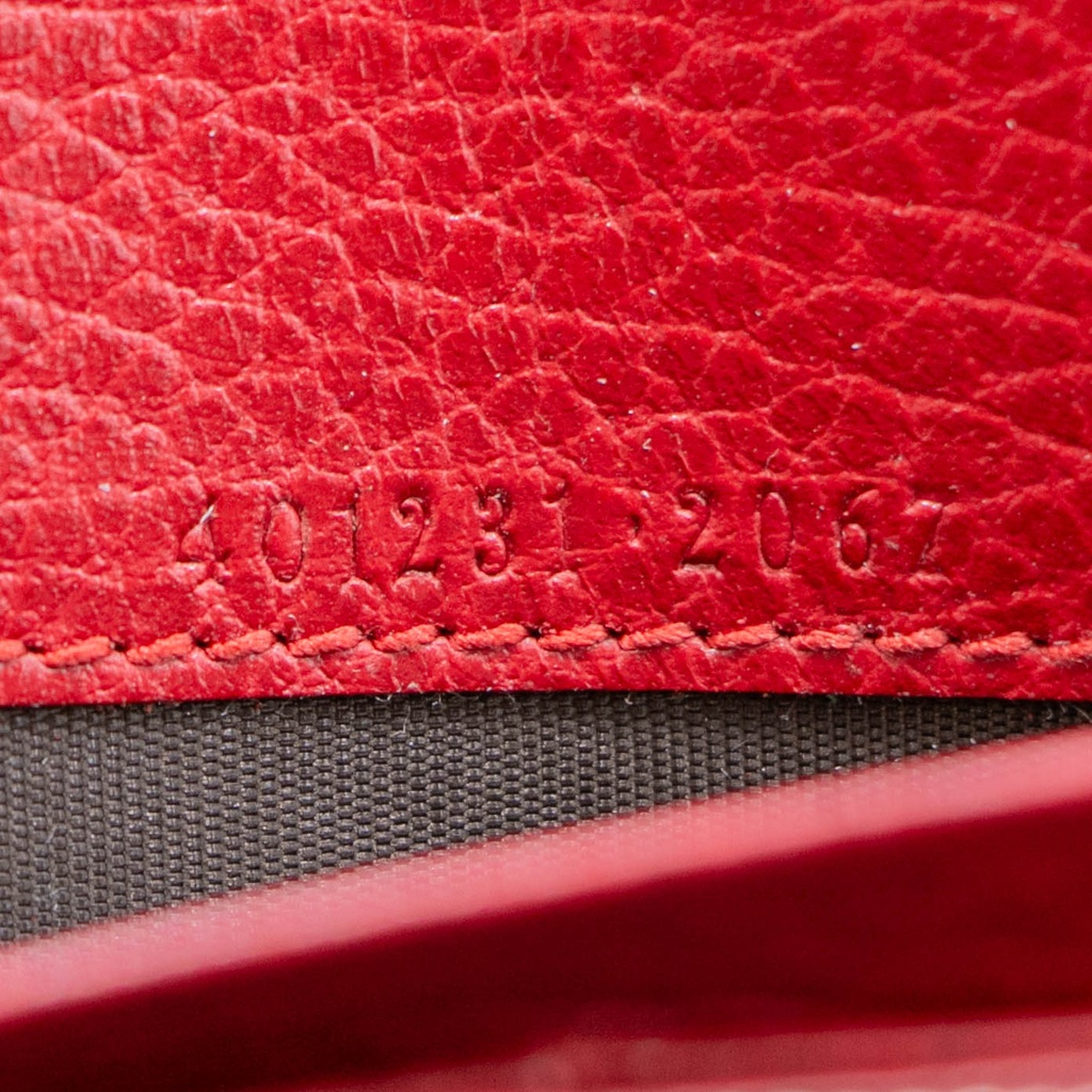 Gucci Mini Leather Dionysus Wallet on Chain Leather Crossbody Bag Red 401231