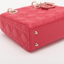 Christian Dior My Lady Dior Cannage Leather 2 Way Handbag Pink With charms