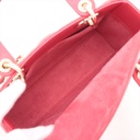Christian Dior My Lady Dior Cannage Leather 2 Way Handbag Pink With charms