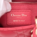 Christian Dior My Lady Dior Cannage Leather 2 Way Handbag Pink With charms