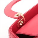 Christian Dior My Lady Dior Cannage Leather 2 Way Handbag Pink With charms