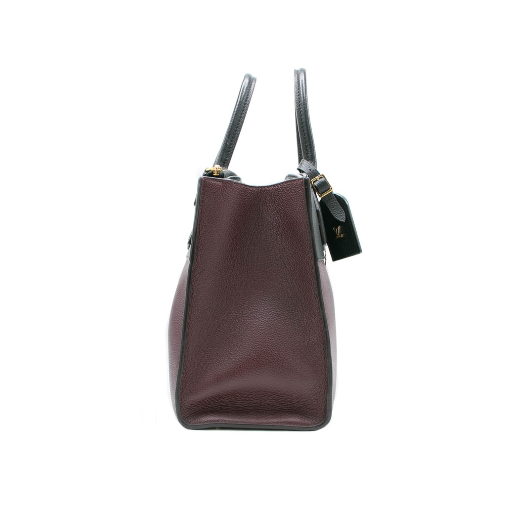 Louis Vuitton Calfskin City Steamer MM Burgundy Black