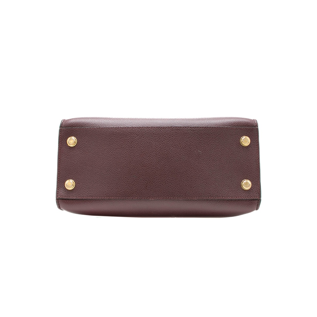 Louis Vuitton Calfskin City Steamer MM Burgundy Black