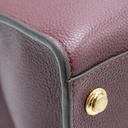 Louis Vuitton Calfskin City Steamer MM Burgundy Black
