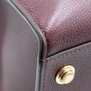 Louis Vuitton Calfskin City Steamer MM Burgundy Black