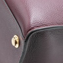 Louis Vuitton Calfskin City Steamer MM Burgundy Black