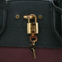 Louis Vuitton Calfskin City Steamer MM Burgundy Black