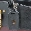 Louis Vuitton Calfskin City Steamer MM Burgundy Black