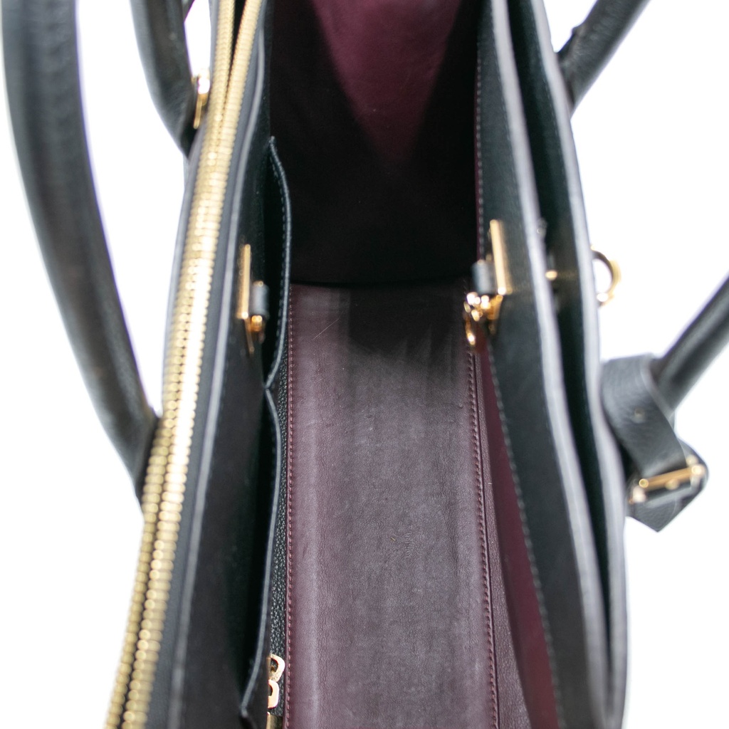 Louis Vuitton Calfskin City Steamer MM Burgundy Black