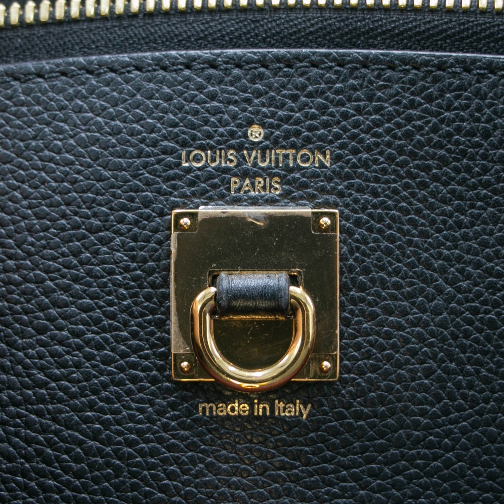 Louis Vuitton Calfskin City Steamer MM Burgundy Black