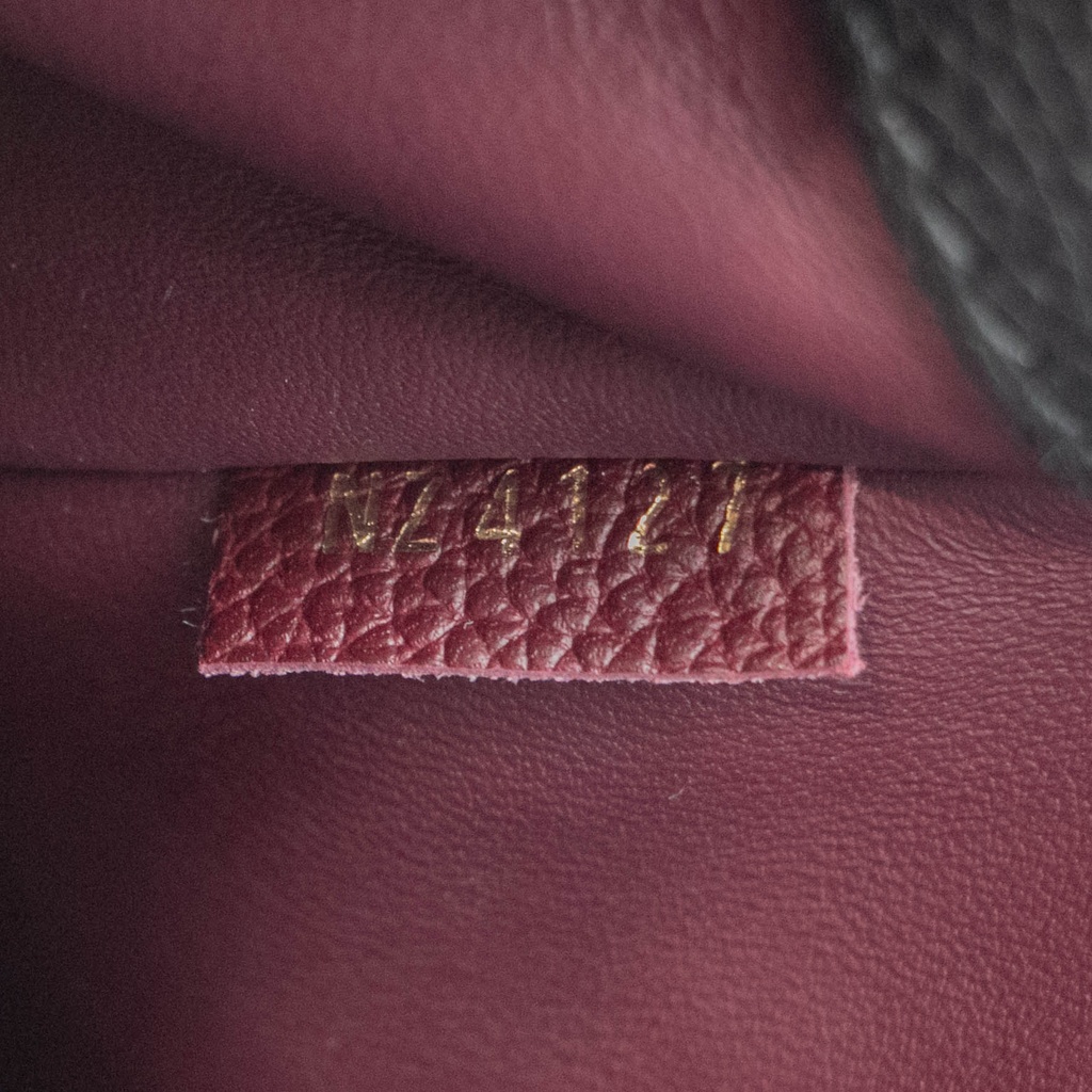 Louis Vuitton Calfskin City Steamer MM Burgundy Black