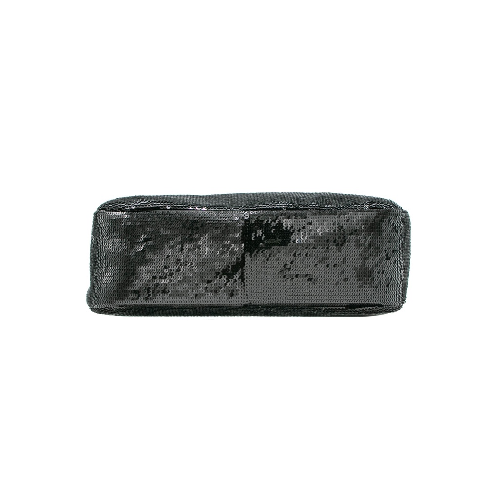 Prada Sequin Mini Re-Edition 2000 Shoulder Bag Black