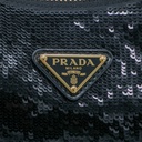 Prada Sequin Mini Re-Edition 2000 Shoulder Bag Black
