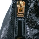 Prada Sequin Mini Re-Edition 2000 Shoulder Bag Black