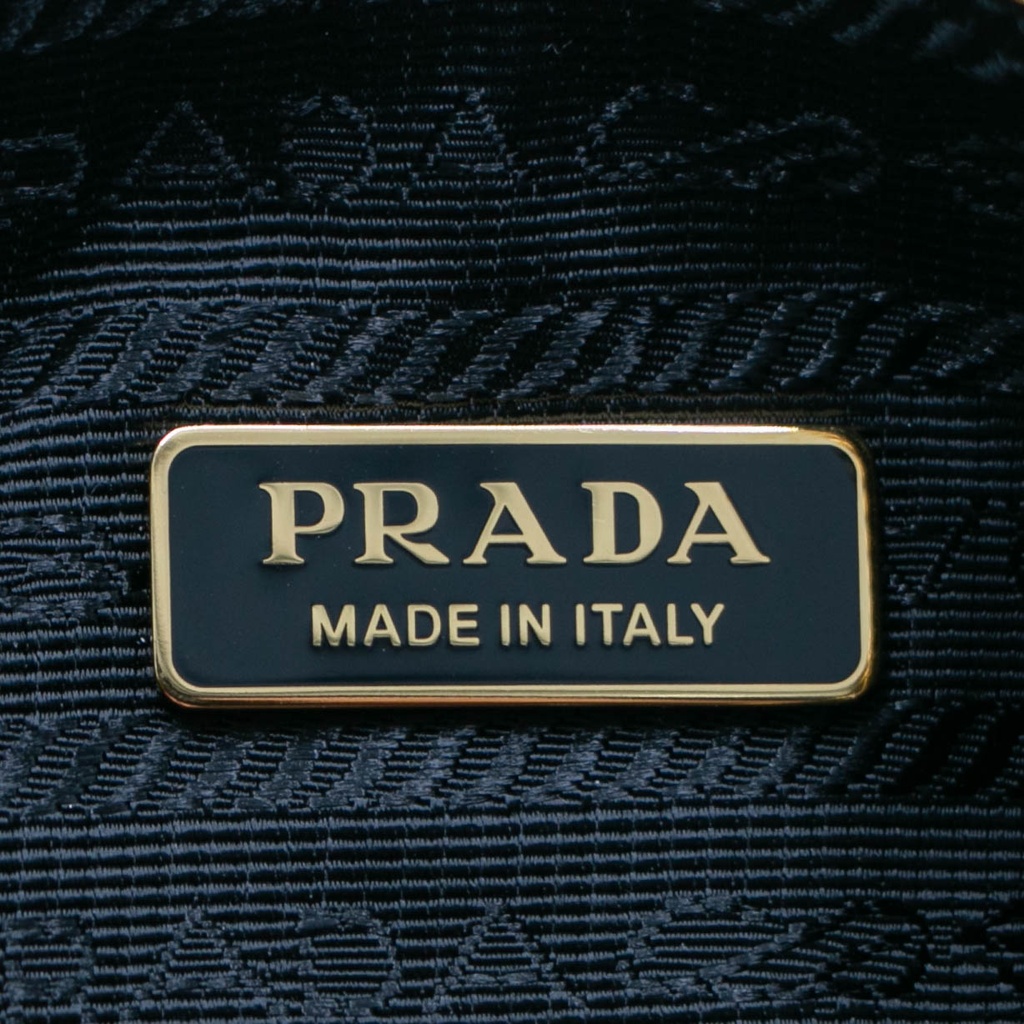 Prada Sequin Mini Re-Edition 2000 Shoulder Bag Black