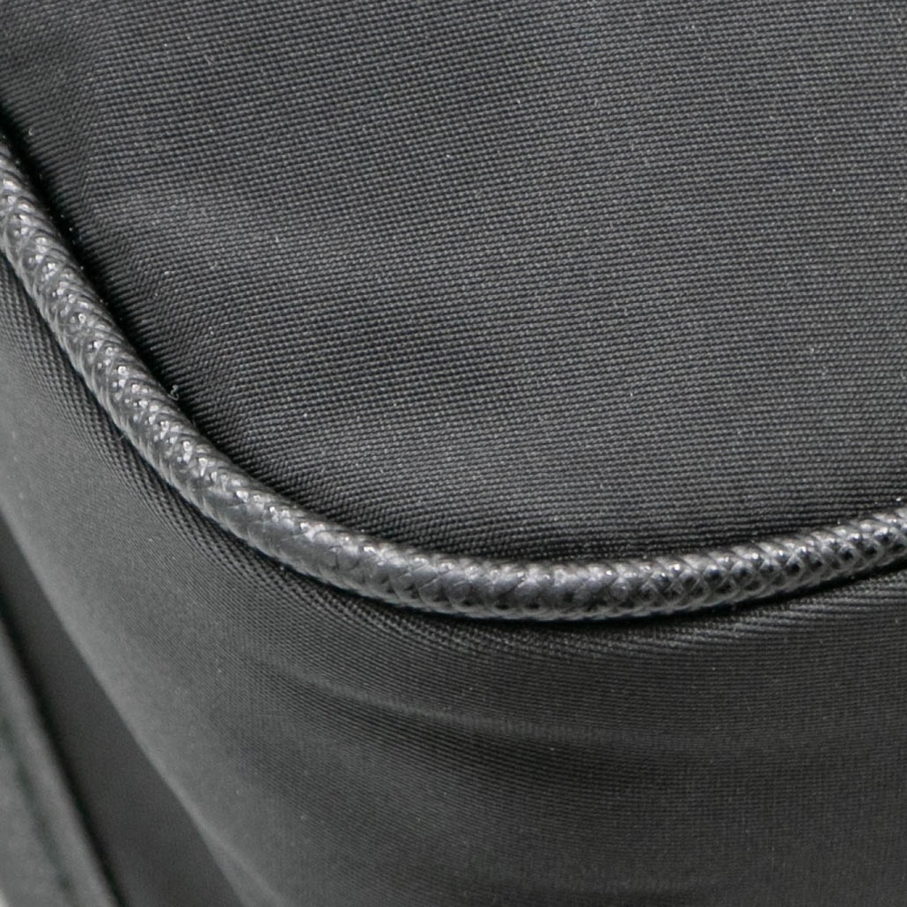 Prada Tessuto Nylon Saffiano Logo Messenger Bag Black