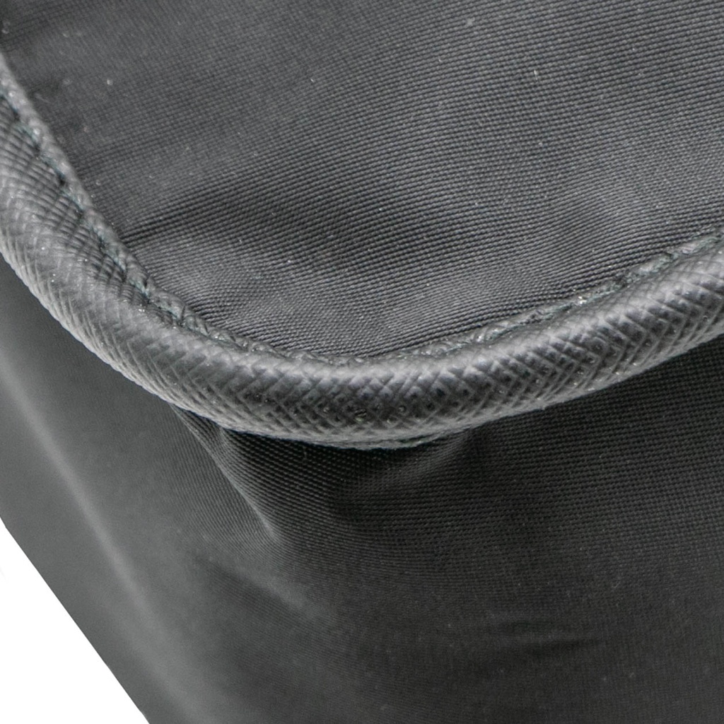 Prada Tessuto Nylon Saffiano Logo Messenger Bag Black