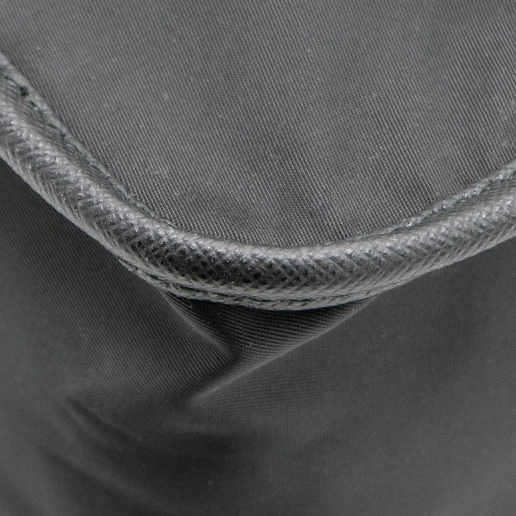 Prada Tessuto Nylon Saffiano Logo Messenger Bag Black