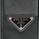 Prada Tessuto Nylon Saffiano Logo Messenger Bag Black