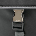 Prada Tessuto Nylon Saffiano Logo Messenger Bag Black