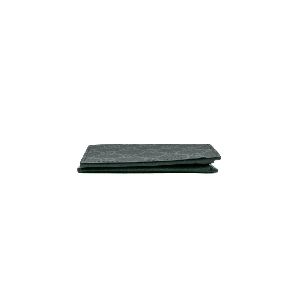 Gucci GG Emblem Bi-Fold Wallet In Black Fabric 821206