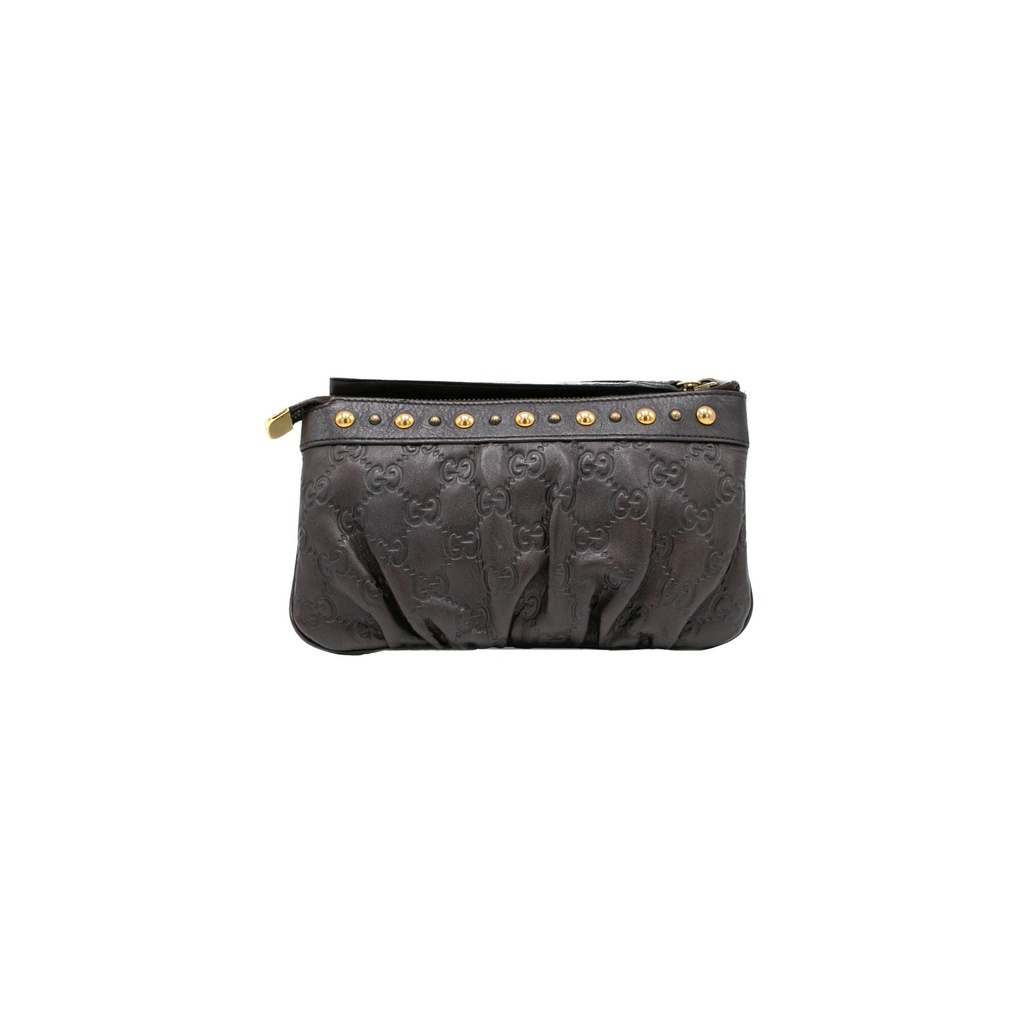 Gucci Guccissima Babouska Wristlet Black 211394