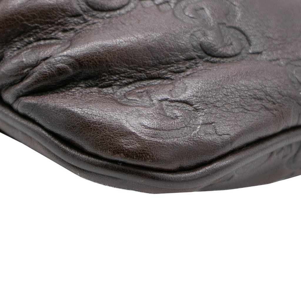 Gucci Guccissima Babouska Wristlet Black 211394
