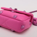 Valentino Leather Roman Stud Top Handle Bag Small Pink