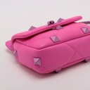 Valentino Leather Roman Stud Top Handle Bag Small Pink
